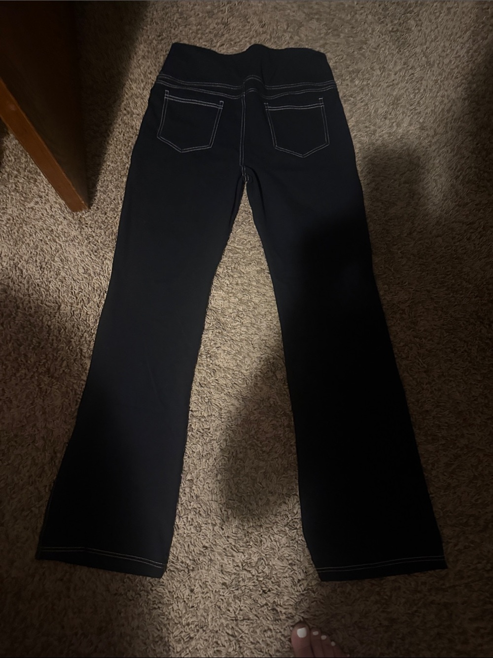 Black Stretch Flare Pants